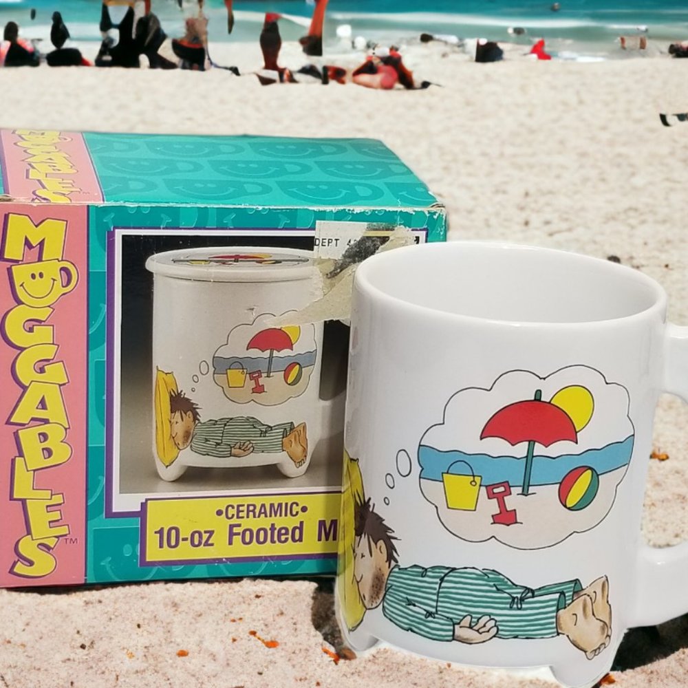 1991 Muggables Ceramic Footed Coffee Mug Humorous Collection Tea Hot Coco Cup - Picture 8 of 9